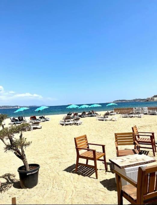 Proche St Tropez Refait A Neuf Bord De Plage Et Piscine Cogolin Esterno foto